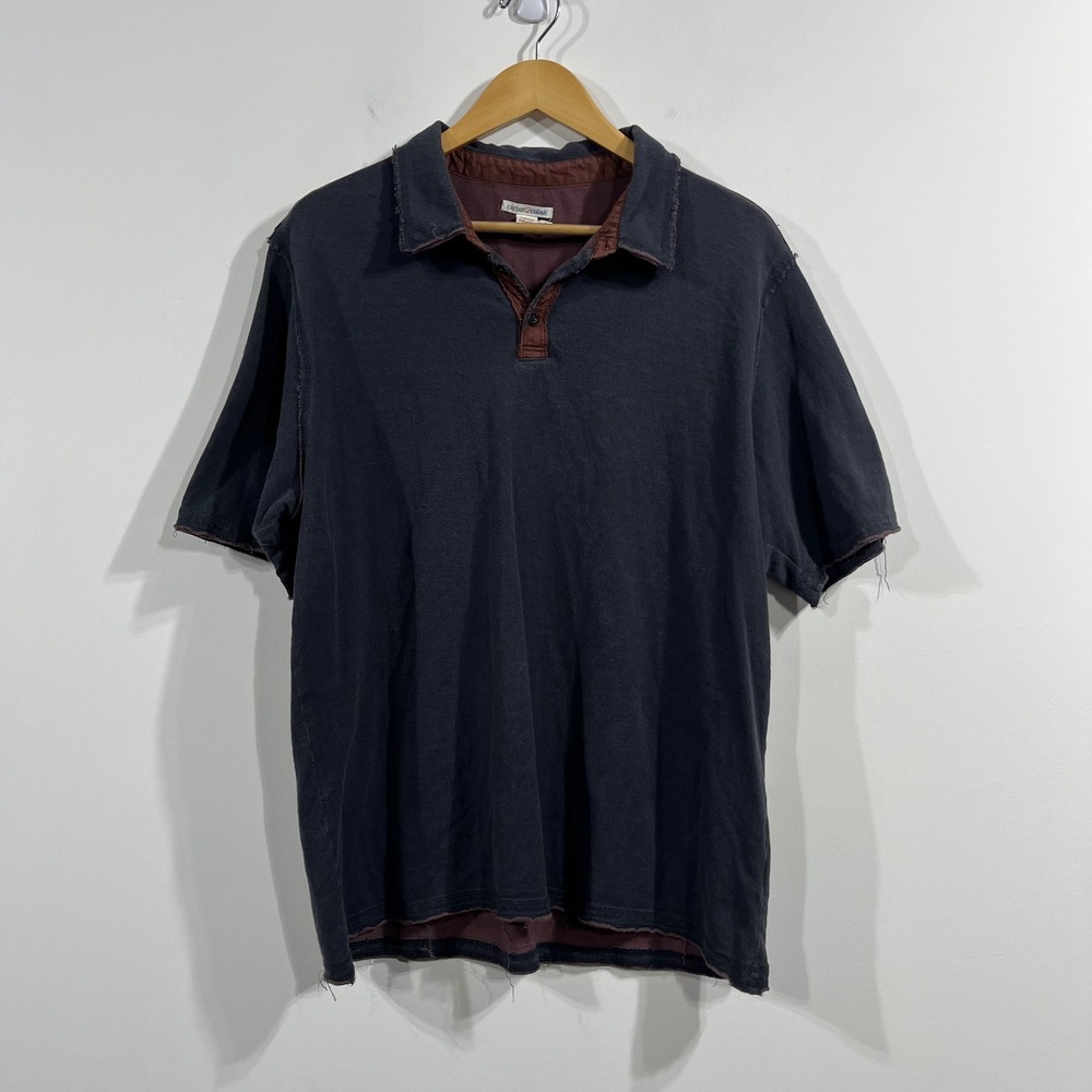 Carbon2Cobalt Mens Large Polo Shirt Old Money Cotton Short Sleeve Casual Office